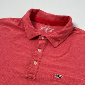 Vineyard Vines Edgartown Polo Shirt Men's XL Pink Pima Cotton